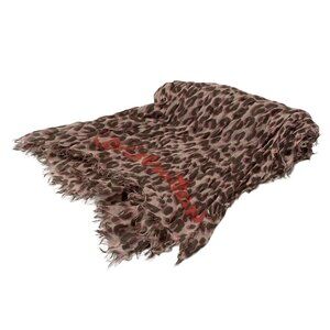 Auth LOUIS VUITTON Etole Leopard M74461 Camel - Unconfirmed Scarf